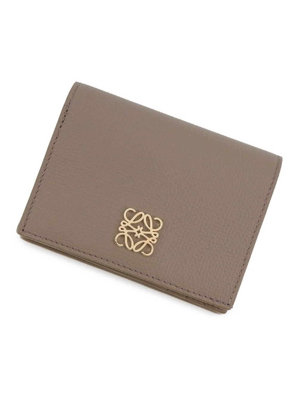 Loewe Bifold Wallet Anagram Compact Pebble Grain Calf Leather